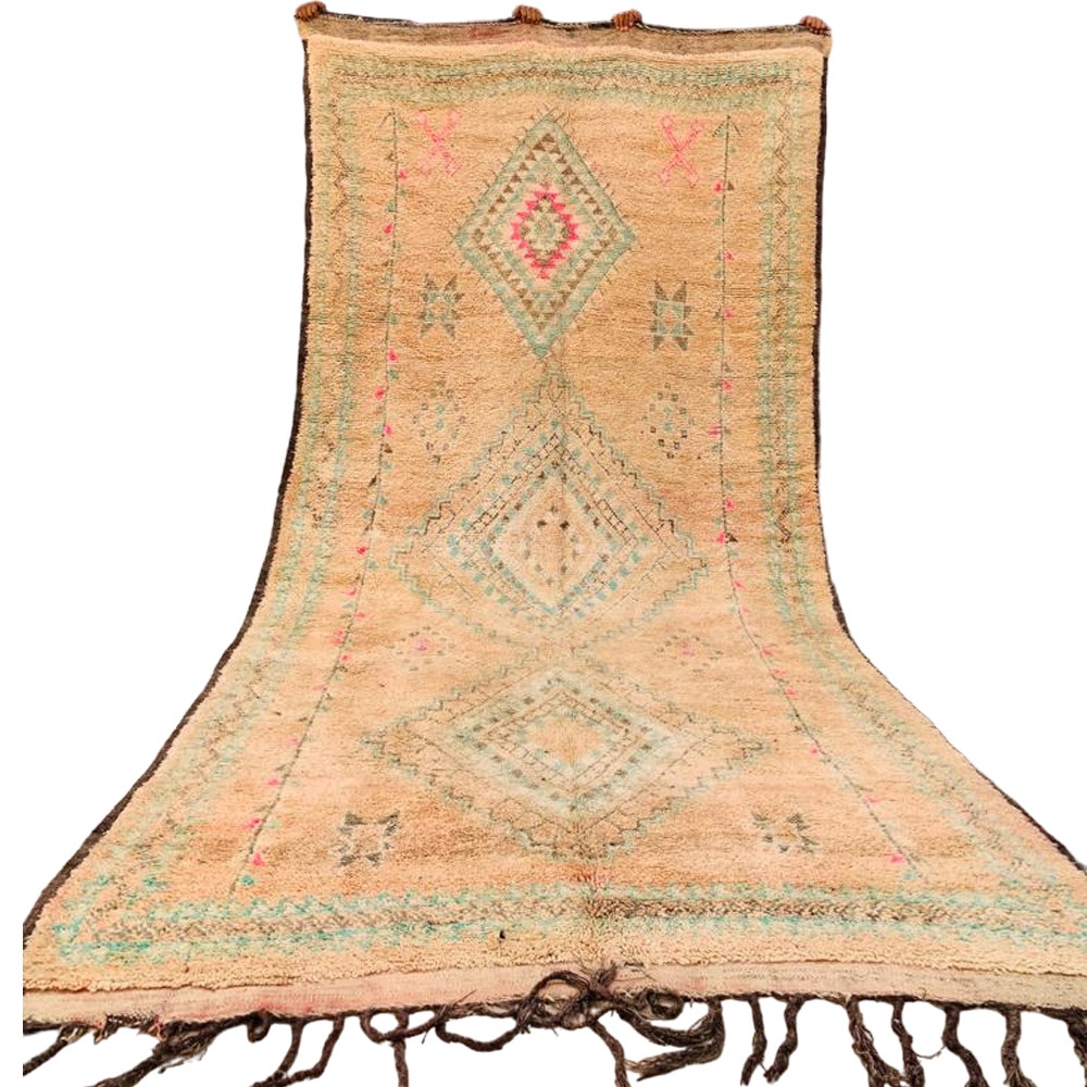 vintage moroccan berber rug peach
