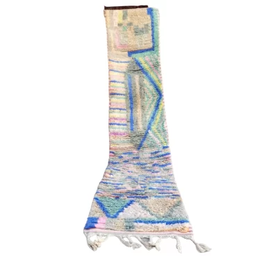 Vintage Moroccan Runner Berber Boujaad Rug  1.9′ x 10′