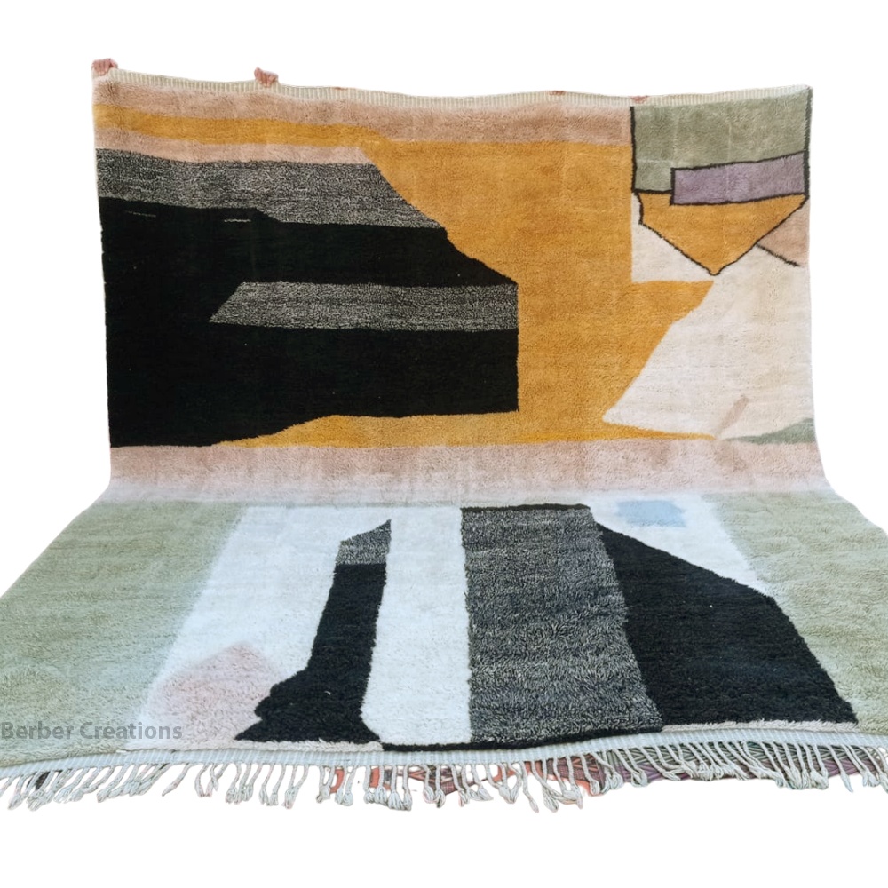abstract moroccan berber wool rug