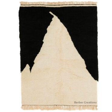 Authentic Berber Moroccan Rug Black and White OR0006