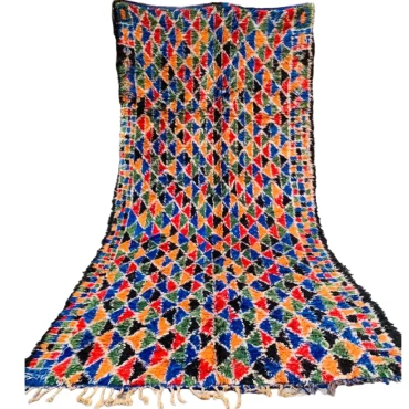 Colorful Vintage Moroccan Berber Rug 5.9’x11.8′