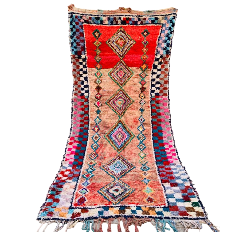 colorful berber vintage moroccan rug