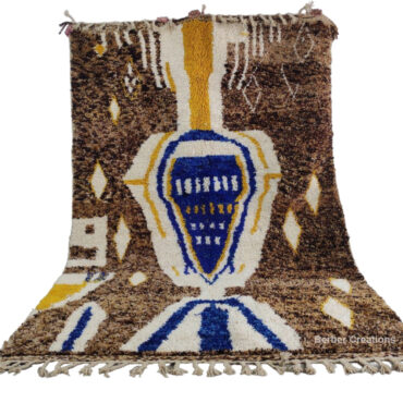 Handmade Moroccan Brown Rug Boho Style 6.5’x9.8′ – MBR0038