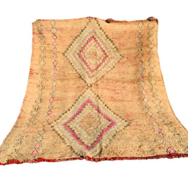Faded Vintage Moroccan Berber Rug 6.2’x7.4′
