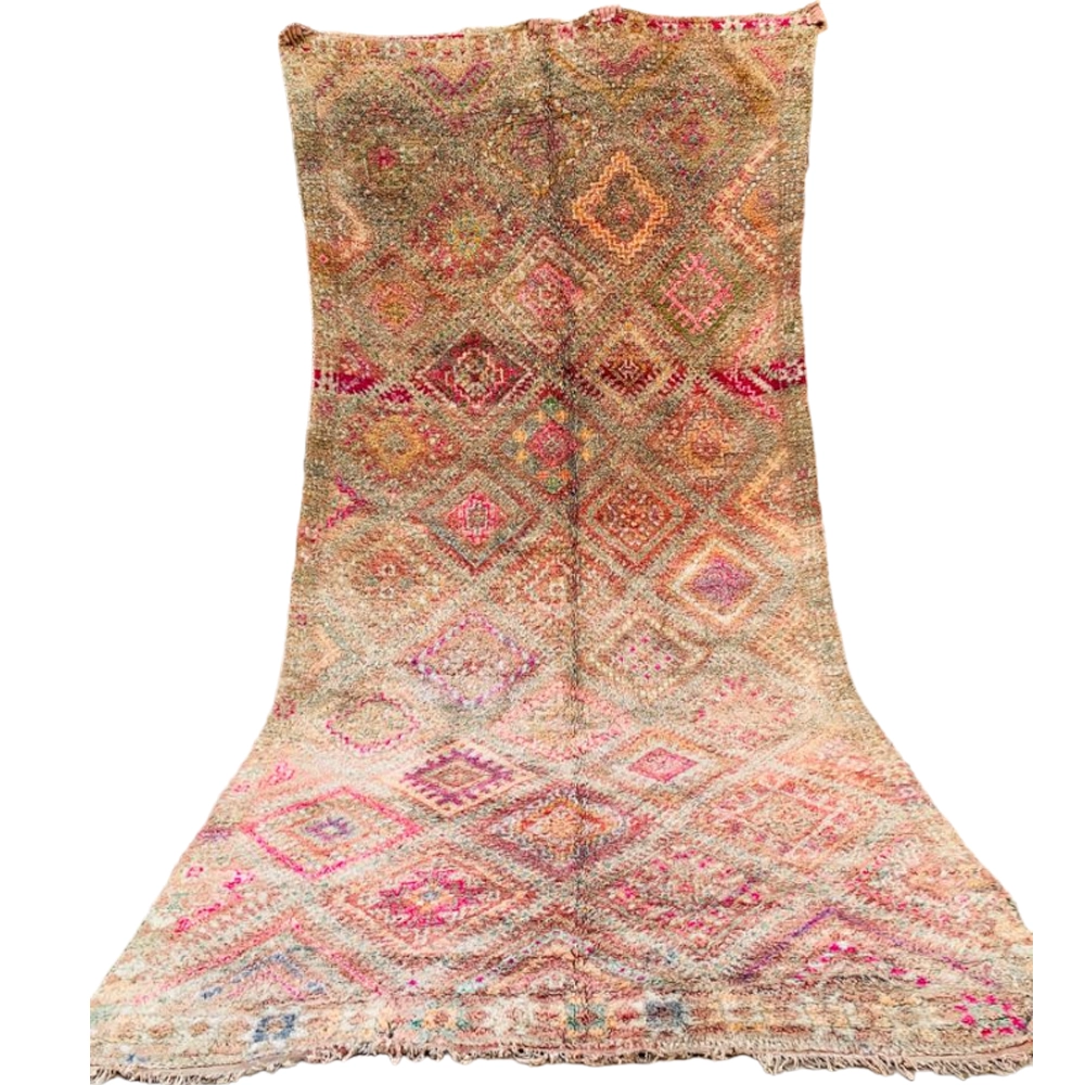 handmade vintage moroccan wool rug