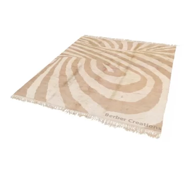 Handwoven Neutral Moroccan Beni Wool Rug