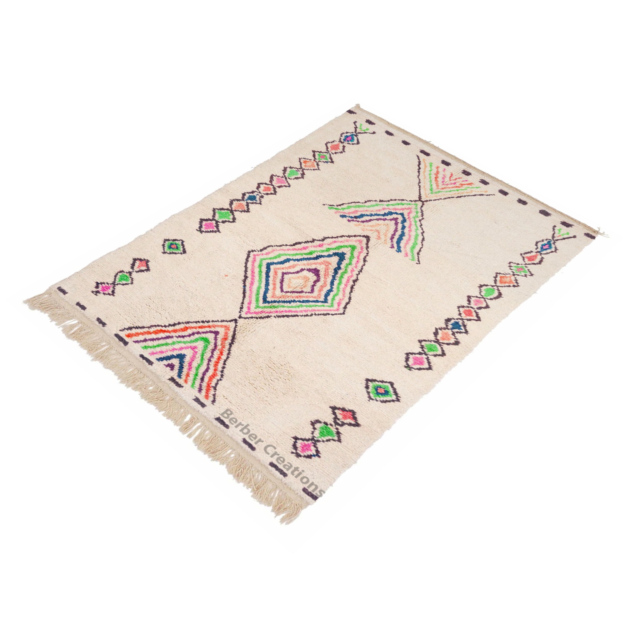 Moroccan Handwoven Berber Wool Rug AZ00034 - Image 2