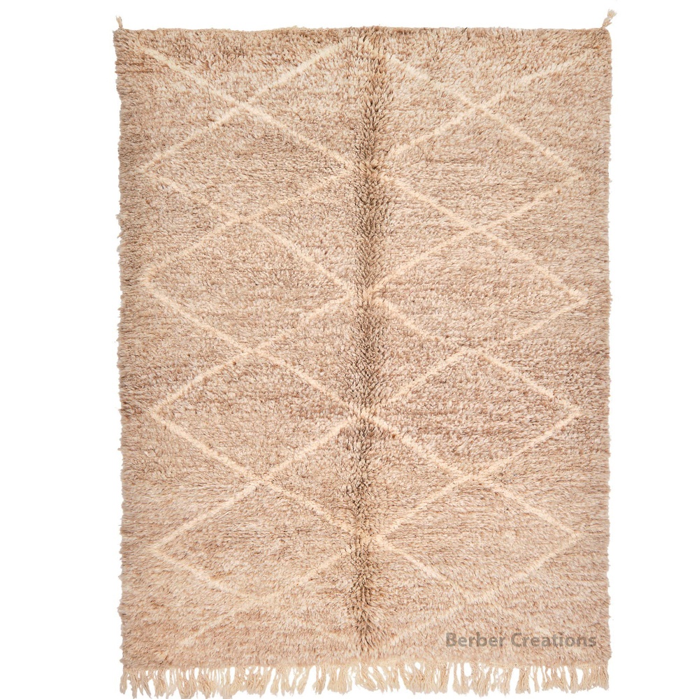 moroccan beni ourain beige rug