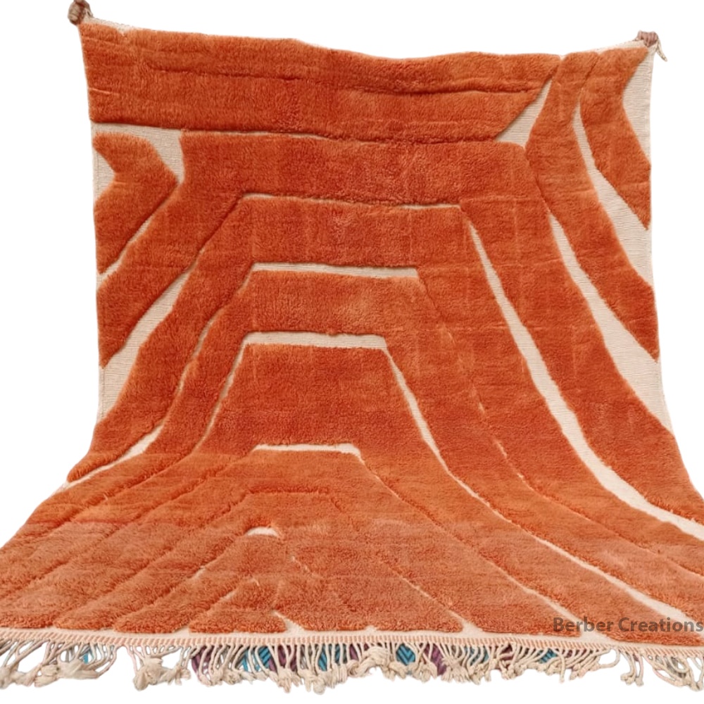 moroccan beni mrirt wool rug textured