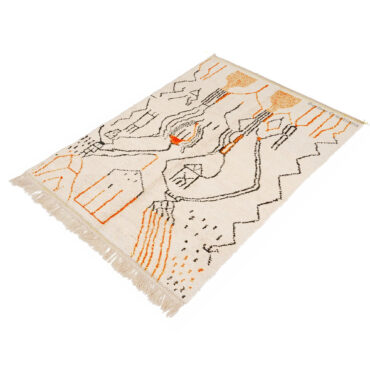 Moroccan Orange Berber Wool Rug AZ00029