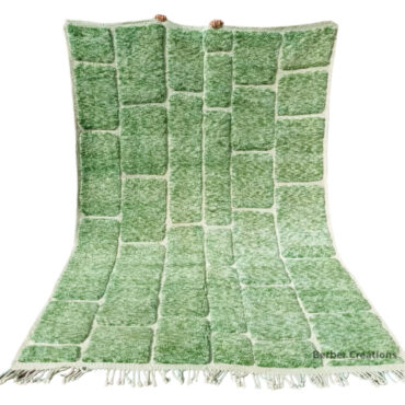 Handwoven Moroccan Beni Rug Green BR0084