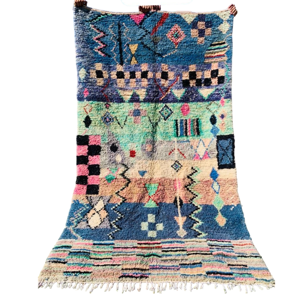 moroccan boujaad berber wool rug handmade