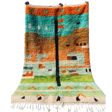 Vintage Moroccan Boujaad Rug 5.2’x8.2′