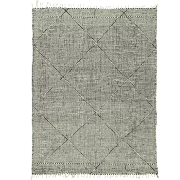 Flatweave Moroccan Kilim Rug Black and White KR00028