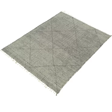 Flatweave Moroccan Kilim Rug Black and White KR00028