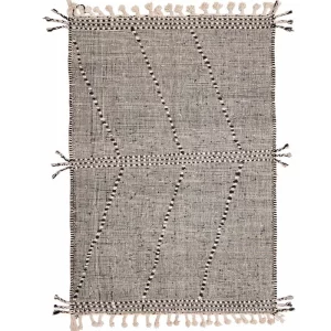 moroccan flatweave kilim rug black and white