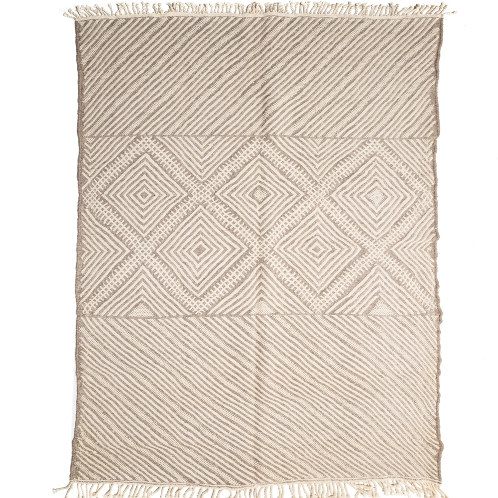 moroccan kilim wool rug beige