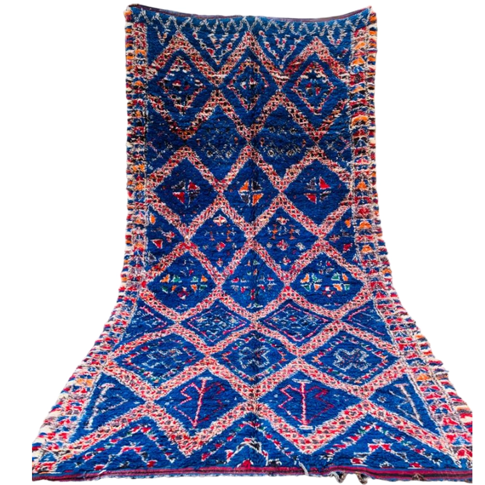 moroccan marmoucha berber rug blue