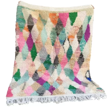 Vintage Moroccan Berber Boujaad Rug 3.7’x5′