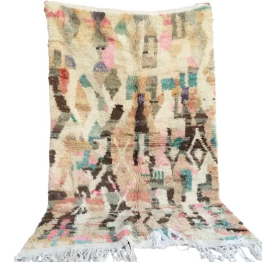 Vintage Moroccan Berber Boujaad Rug 4’x6.5′