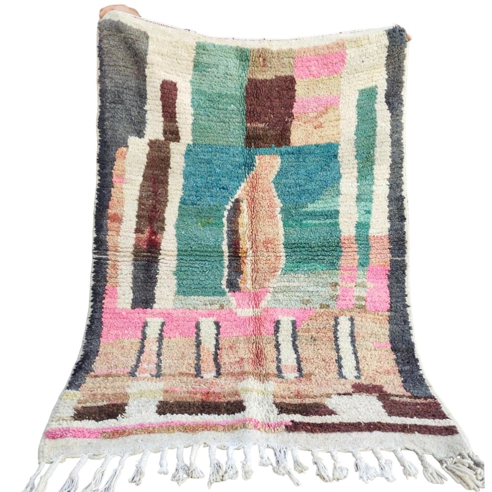 moroccan vintage berber boujaad rug