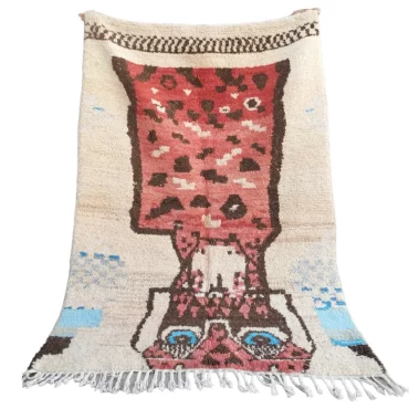 Vintage Moroccan Berber Boujaad Rug 3.2’x4.8′