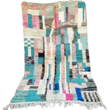 Vintage Moroccan Berber Boujaad Rug 5.2’x8.8′