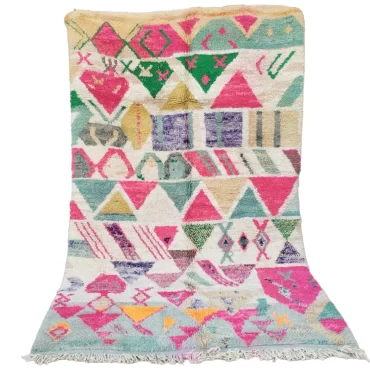 Vintage Moroccan Berber Boujaad Rug 5.4’x8.5′