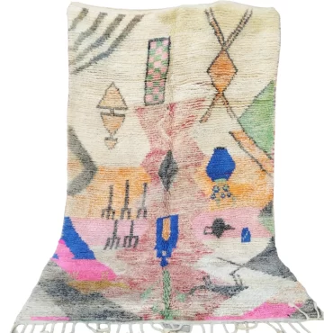 Vintage Moroccan Berber Boujaad Rug 5.3’x8.8′