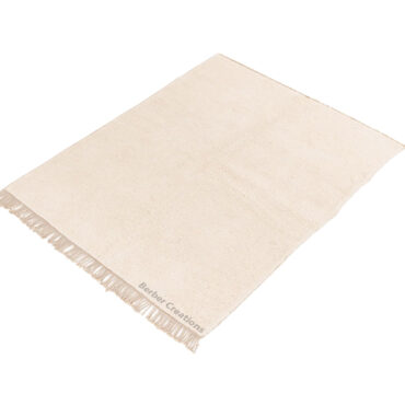 Authentic Solid Cream Moroccan Berber Rug OR0007