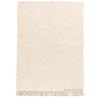 Authentic Solid Cream Moroccan Berber Rug OR0007