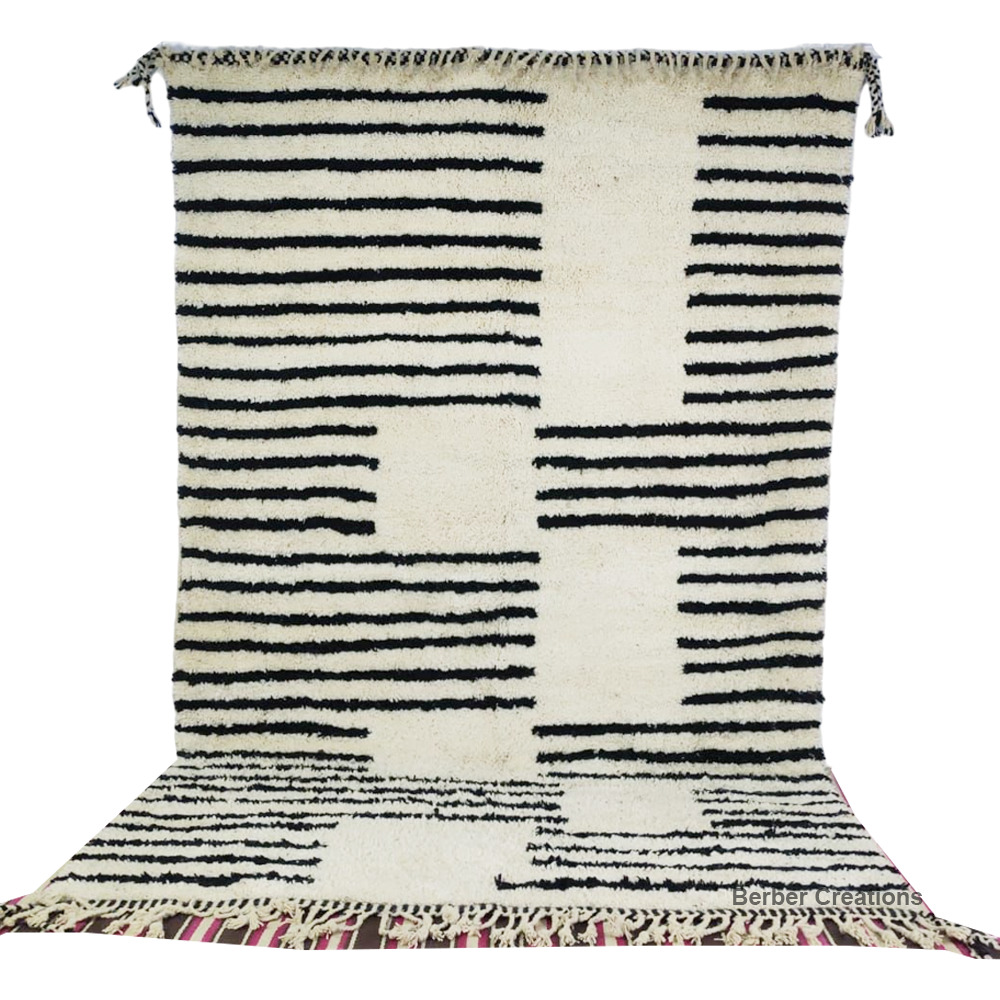 striped moroccan beni ourain rug