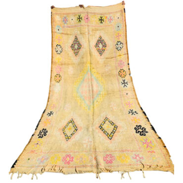 Faded Vintage Moroccan Berber Rug 5.8’x9.9′