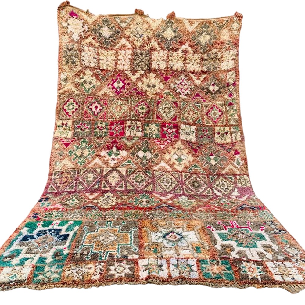 vintage handmade moroccan wool rug