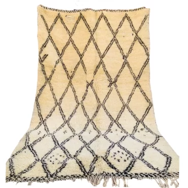 Vintage Moroccan Beni Ourain Rug  6.2’x9.3′