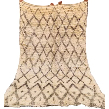 Vintage Moroccan Beni Ourain Rug 5.9’x9′