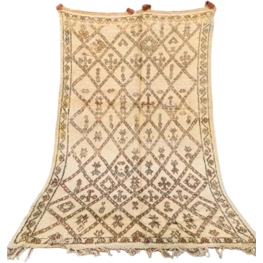 Vintage Moroccan Beni Ourain Rug 5.9’x9.2′