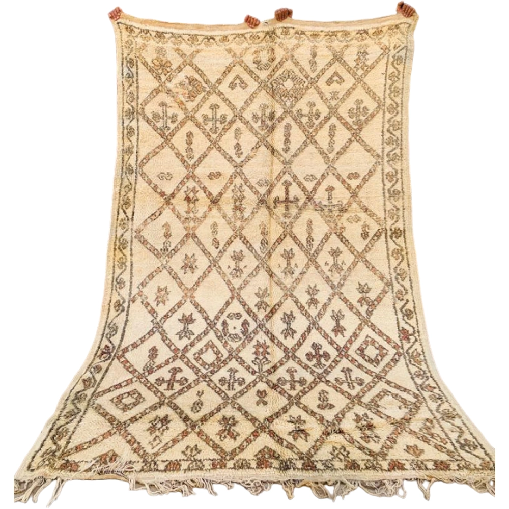 vintage moroccan beni wool rug boho style