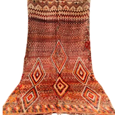 Vintage Moroccan Berber Rug Orange/Red  5.9’x11′