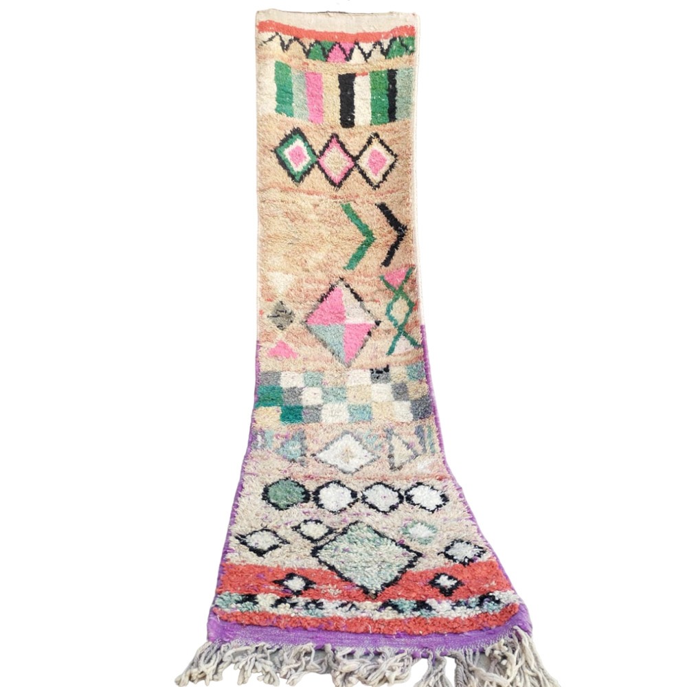 vintage moroccan boujaad berber runner rug