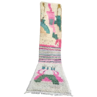 Vintage Moroccan Runner Berber Boujaad Rug 1.9’x9.5′