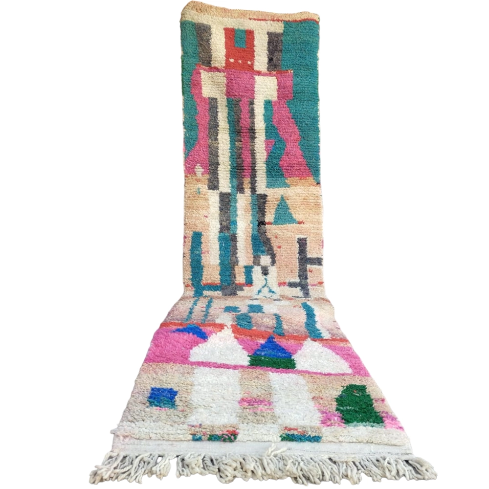 vintage moroccan boujaad berber runner rug