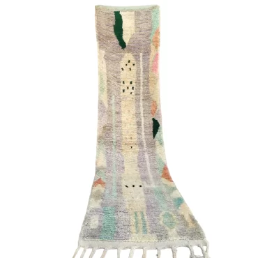 Vintage Moroccan Runner Berber Boujaad Rug 2’x9.8′