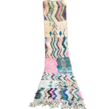 Vintage Moroccan Runner Berber Boujaad Rug 1.9’x9.6′