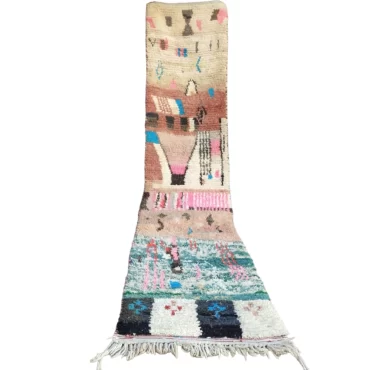 Vintage Moroccan Runner Berber Boujaad Rug 2.3’x11.6′