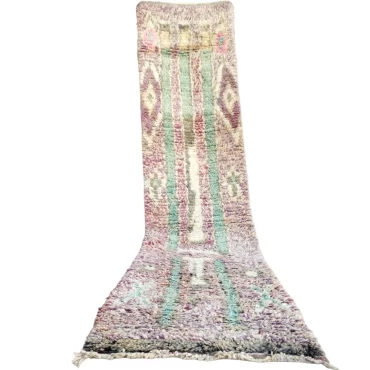 Vintage Moroccan Runner Berber Boujaad Rug 2.5’x10′