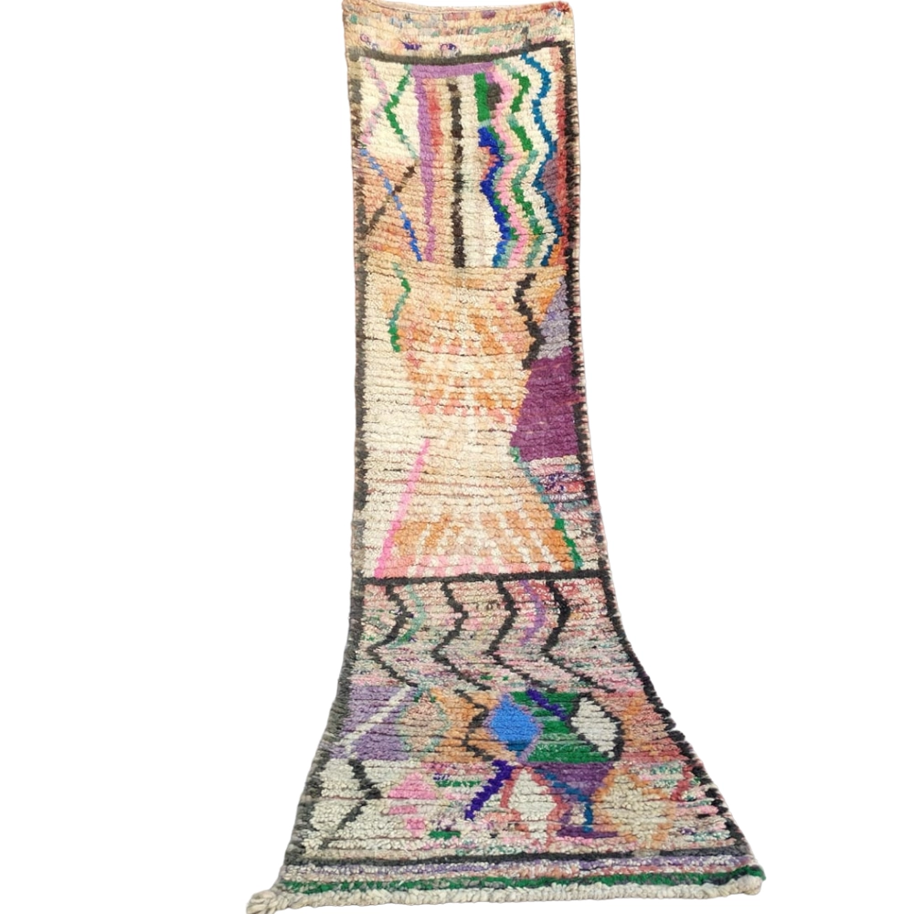 vintage moroccan boujaad berber rug