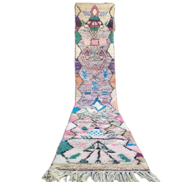 Vintage Moroccan Runner Berber Boujaad Rug 2.2’x10.8′