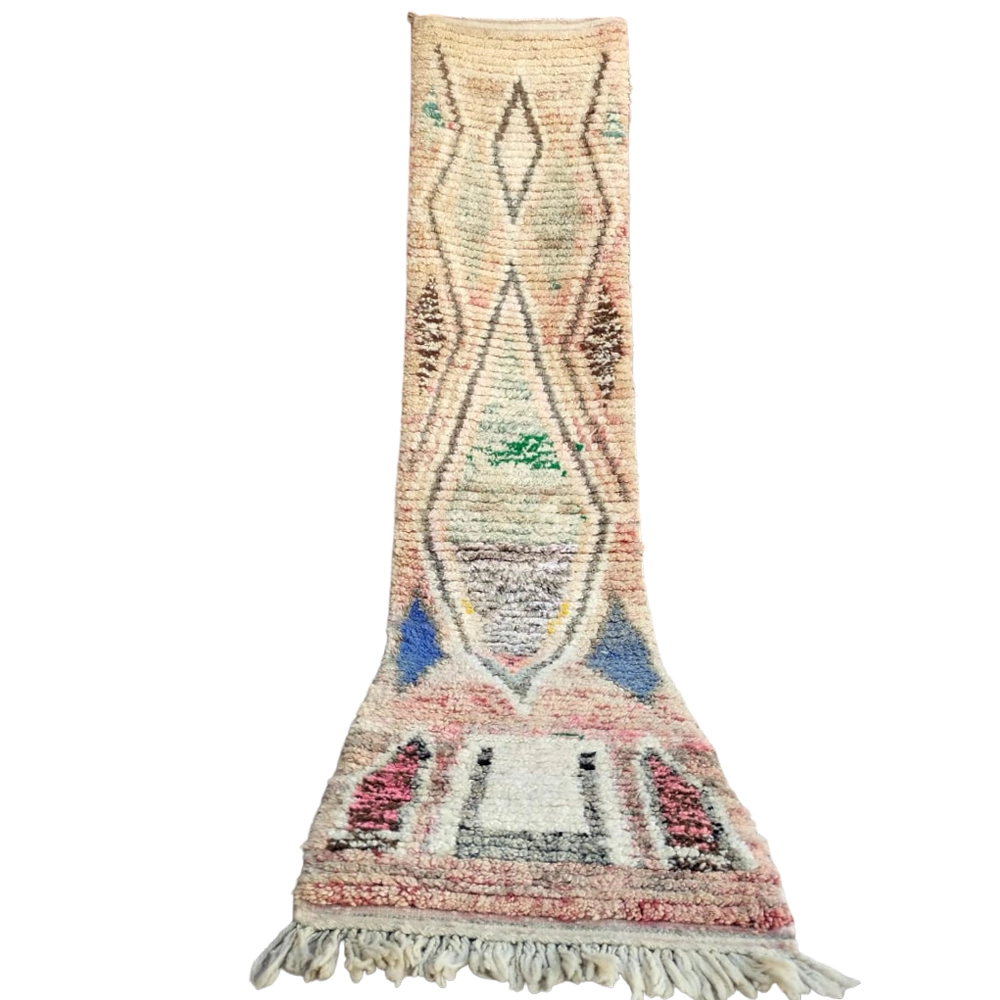 vintage moroccan boujaad wool rug