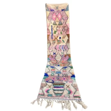 Vintage Moroccan Runner Berber Boujaad Rug  2.3’x10.6′